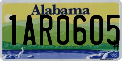 AL license plate 1AR0605