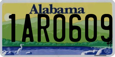 AL license plate 1AR0609