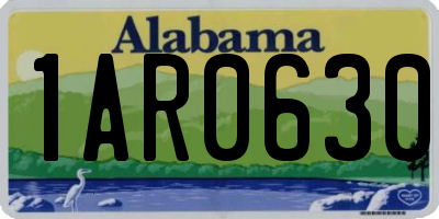 AL license plate 1AR0630