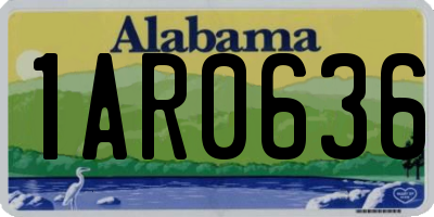 AL license plate 1AR0636