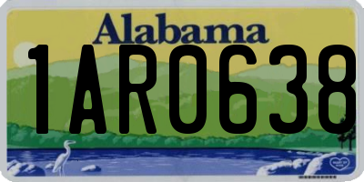 AL license plate 1AR0638