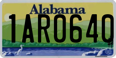 AL license plate 1AR0640