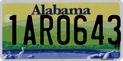 AL license plate 1AR0643