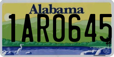AL license plate 1AR0645