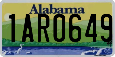 AL license plate 1AR0649