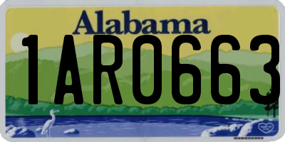 AL license plate 1AR0663
