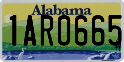 AL license plate 1AR0665