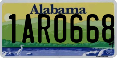 AL license plate 1AR0668