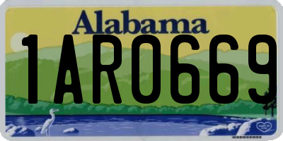 AL license plate 1AR0669