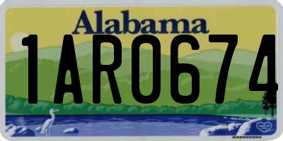 AL license plate 1AR0674