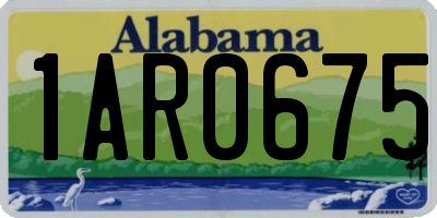 AL license plate 1AR0675