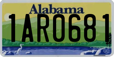 AL license plate 1AR0681