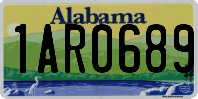 AL license plate 1AR0689