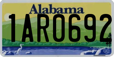 AL license plate 1AR0692