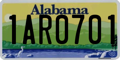AL license plate 1AR0701