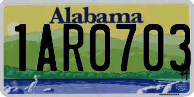 AL license plate 1AR0703