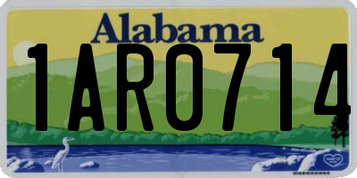 AL license plate 1AR0714