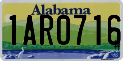 AL license plate 1AR0716