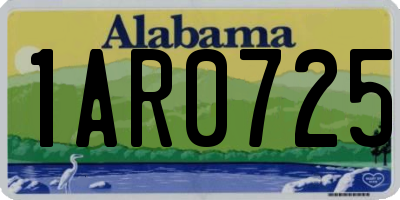 AL license plate 1AR0725