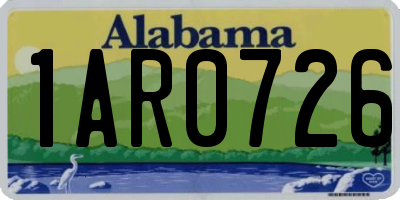 AL license plate 1AR0726
