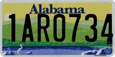 AL license plate 1AR0734
