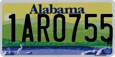 AL license plate 1AR0755