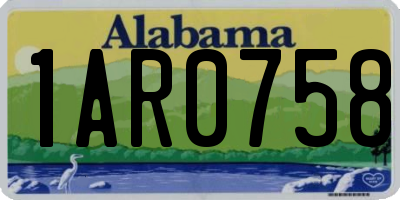 AL license plate 1AR0758