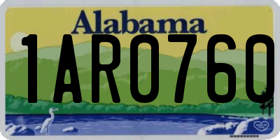 AL license plate 1AR0760
