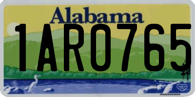 AL license plate 1AR0765