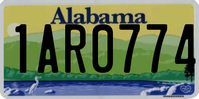 AL license plate 1AR0774