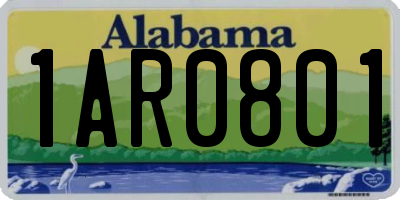 AL license plate 1AR0801