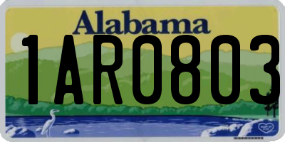 AL license plate 1AR0803