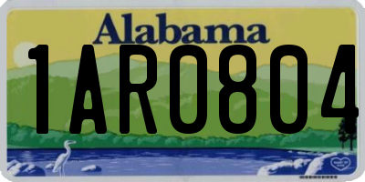 AL license plate 1AR0804