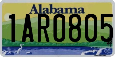 AL license plate 1AR0805