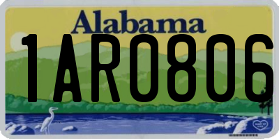 AL license plate 1AR0806