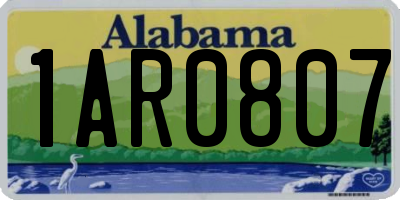AL license plate 1AR0807