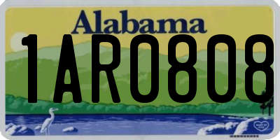 AL license plate 1AR0808