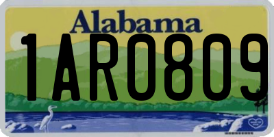 AL license plate 1AR0809