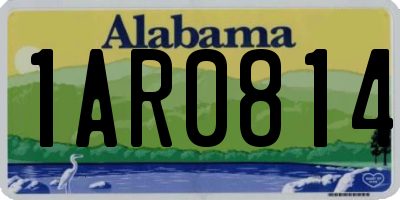 AL license plate 1AR0814