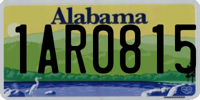 AL license plate 1AR0815