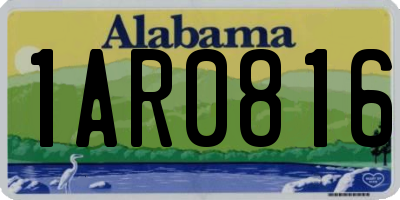 AL license plate 1AR0816