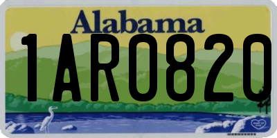 AL license plate 1AR0820