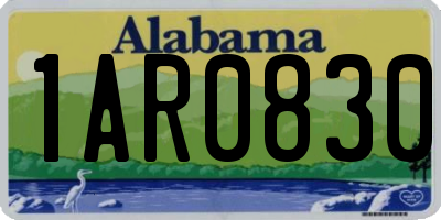 AL license plate 1AR0830