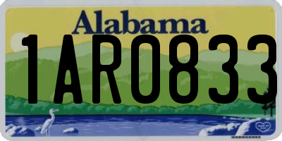 AL license plate 1AR0833