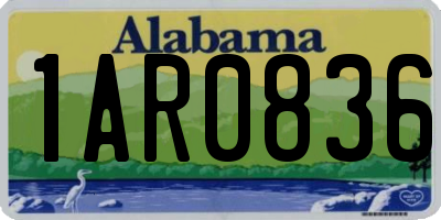 AL license plate 1AR0836