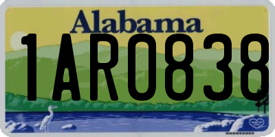 AL license plate 1AR0838