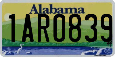 AL license plate 1AR0839