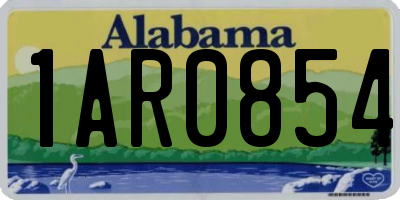 AL license plate 1AR0854