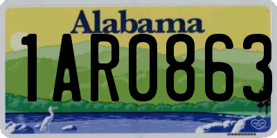 AL license plate 1AR0863