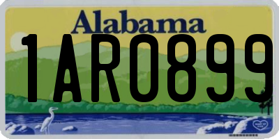 AL license plate 1AR0899